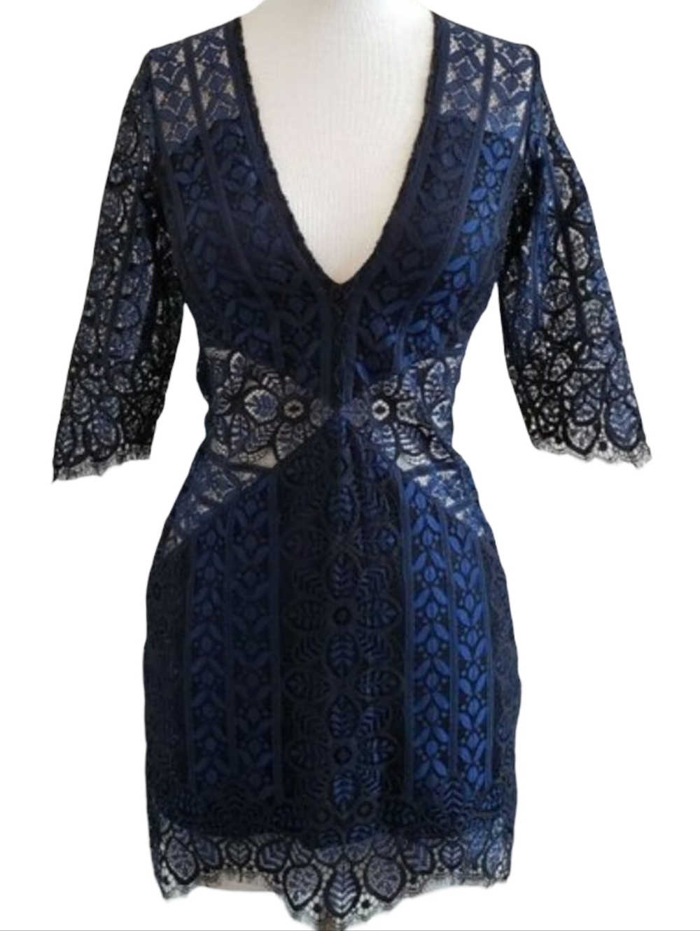 For Love & Lemons Lyla lace Cocktail mini dress small
